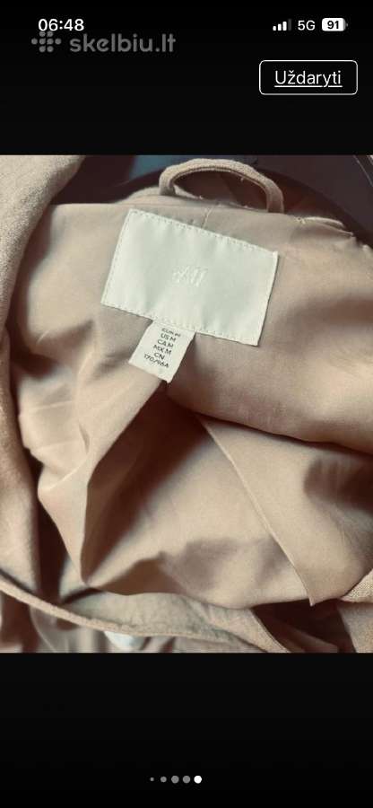 H&m ilgas lengvas paltas su diržukrūtinės apimtis - nuotraukos Nr. 9