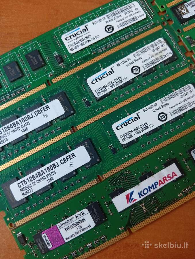 9vnt RAM - 5x4gb ir 4x2gb - už viską 20eu - nuotraukos Nr. 3