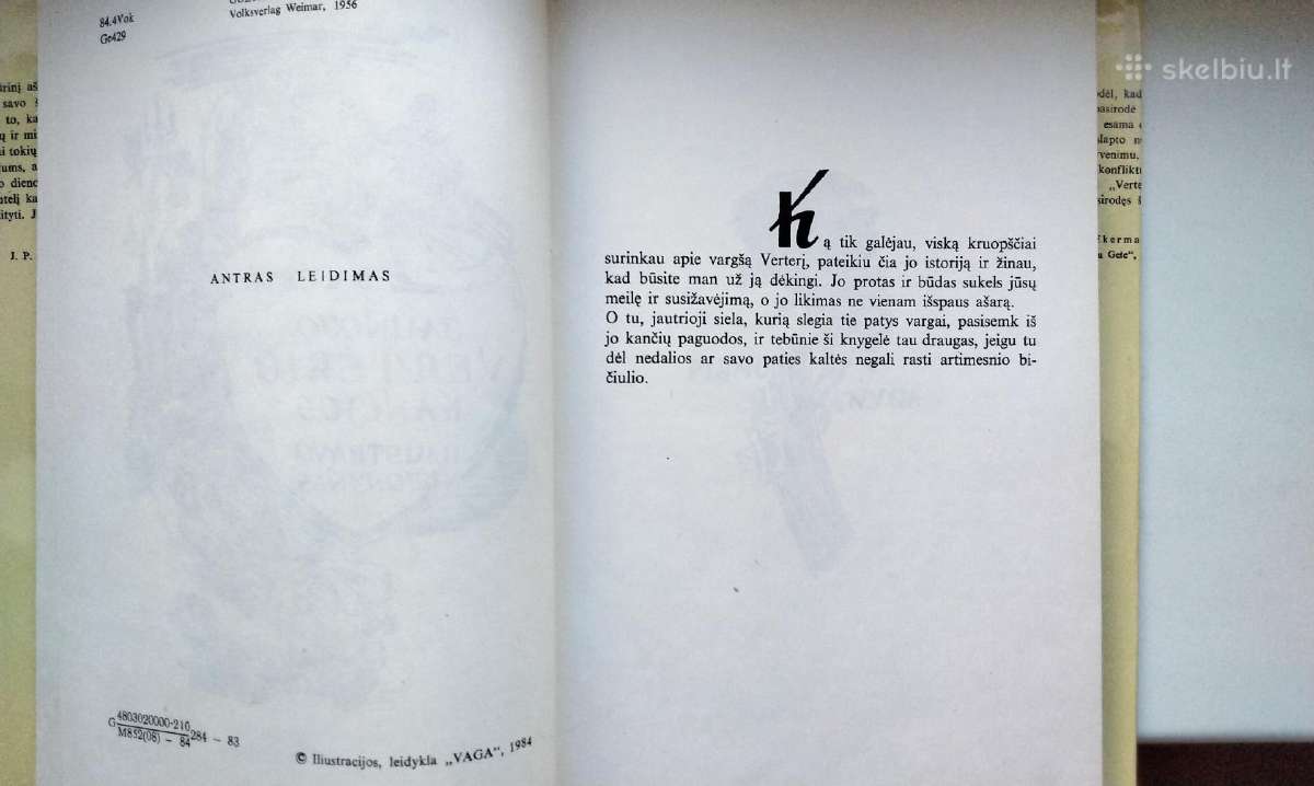 Getė. Jaunojo Verterio kančios. 1984 m. leid. - nuotraukos Nr. 3
