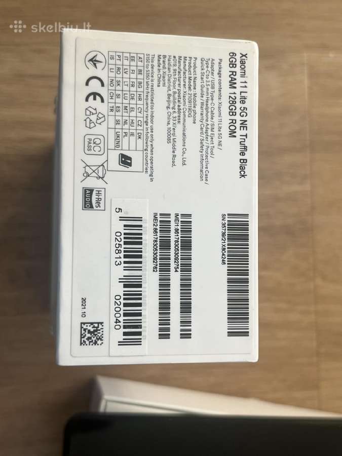 Xiaomi 11 Lite 5G Ne Truffle black 6gb RAM 128gb - nuotraukos Nr. 8
