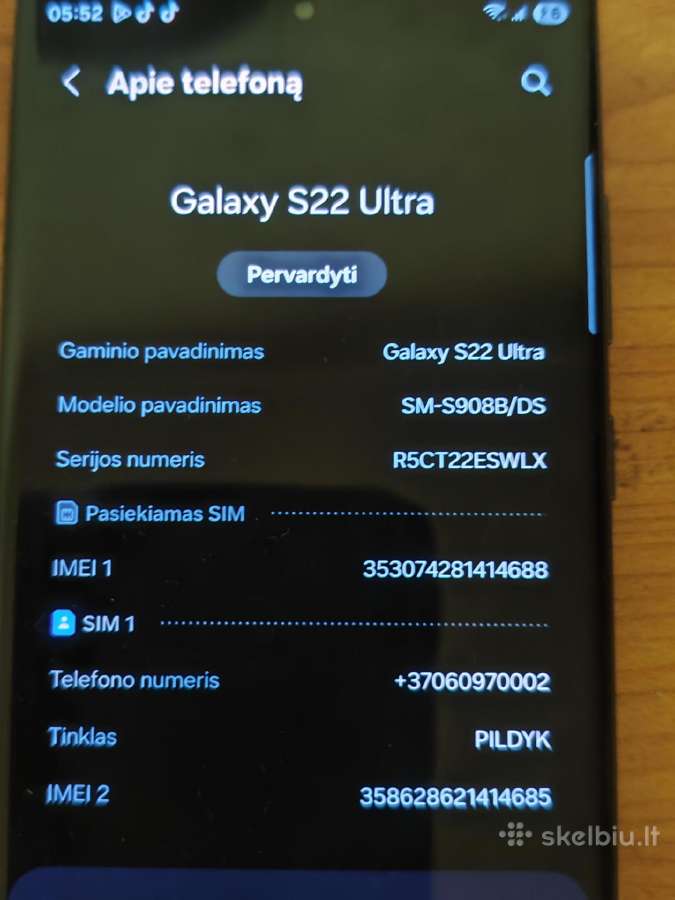 Samsung s22 ultra - nuotraukos Nr. 2