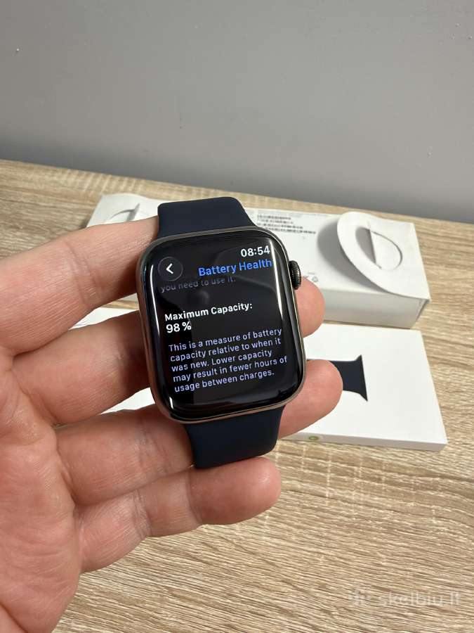 Apple Watch Series 9 45mm Stainless Steel - nuotraukos Nr. 8