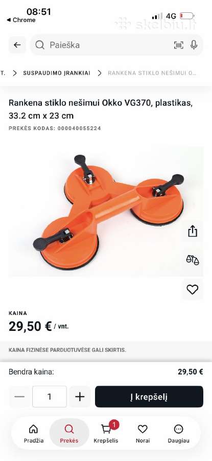 Stiklo nešimo rankenos - nuotraukos Nr. 2