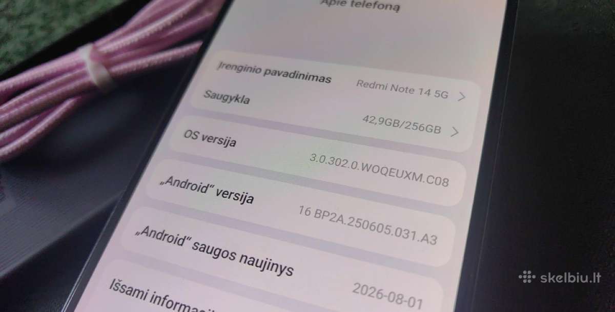 Xiaomi redmi Note 14 5G 16/256gb - nuotraukos Nr. 4