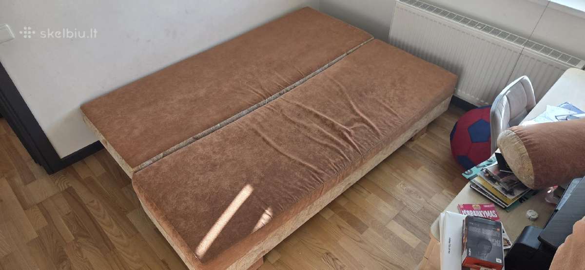 Oranžine sofa lova - nuotraukos Nr. 2