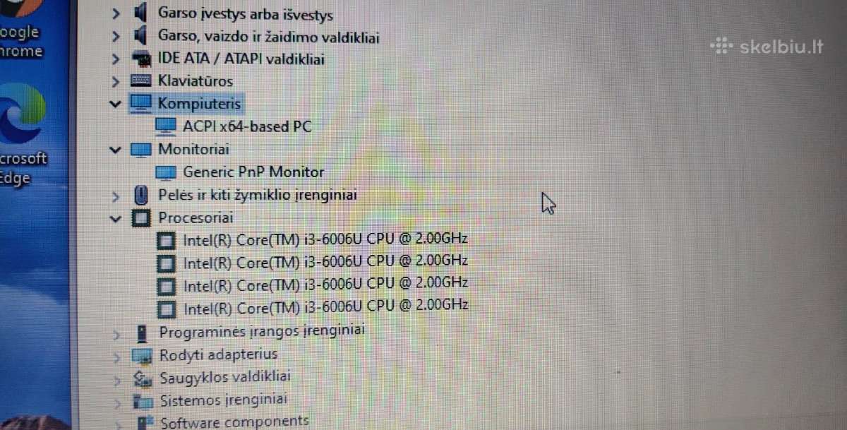 Dell Inspiron 15 i3(6) Win10 8gb RAM 800+120gb SSD - nuotraukos Nr. 9