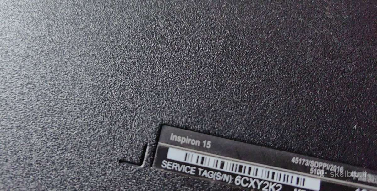 Dell Inspiron 15 i3(6) Win10 8gb RAM 800+120gb SSD - nuotraukos Nr. 12