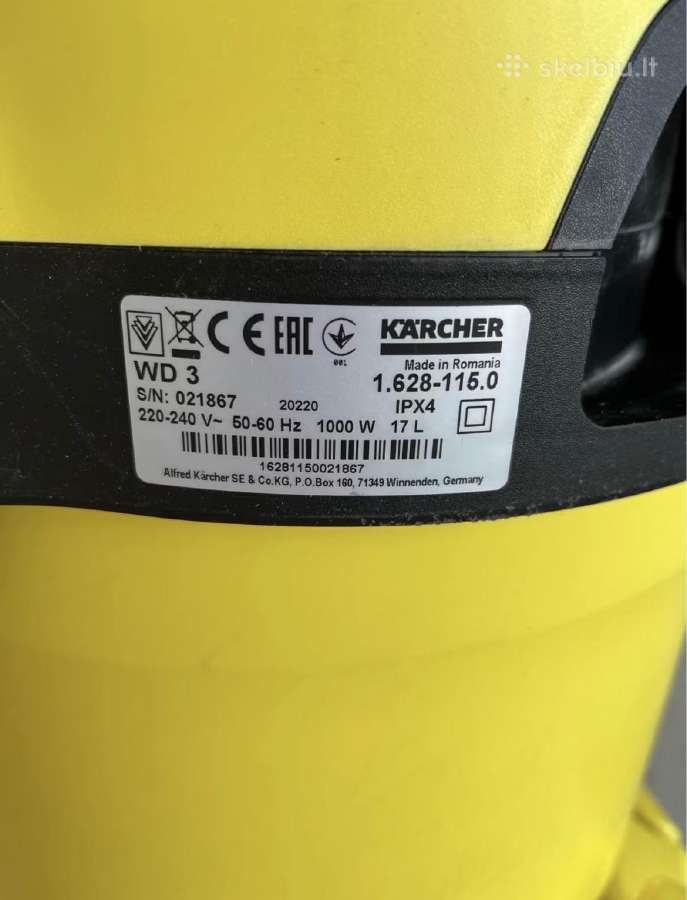 Karcher Wd 3 dulkių siurblys - nuotraukos Nr. 2