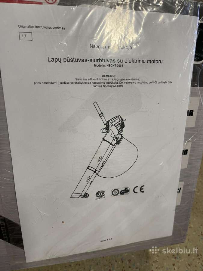 Hecht elektrinis lapų pūstuvas–siurblys, 3300 - nuotraukos Nr. 6