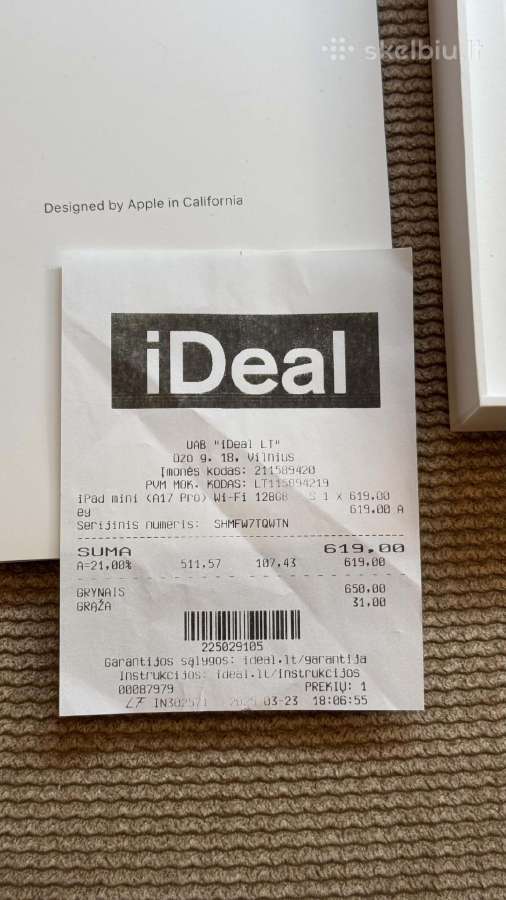 iPad mini (A17 Pro) garantija - nuotraukos Nr. 9