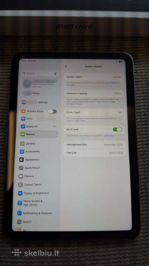 iPad mini (A17 Pro) garantija - nuotraukos Nr. 10