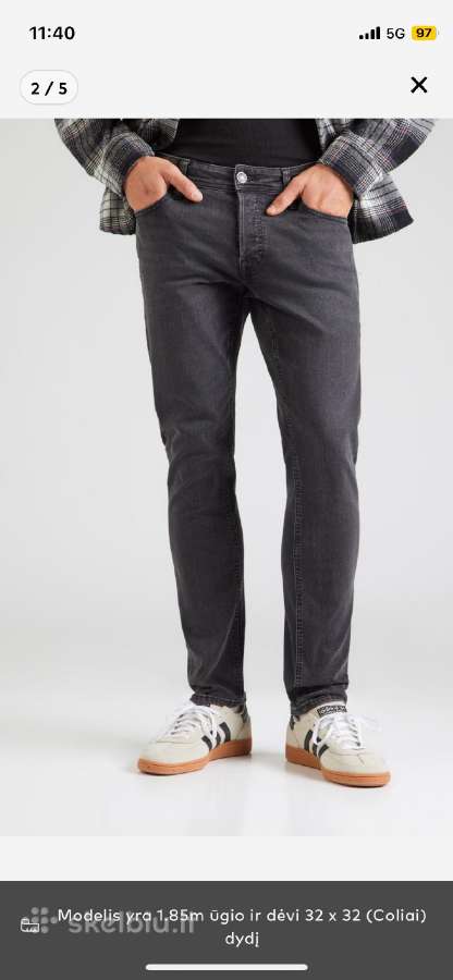 Nauji neispakuoti Jack&jones juodi dzinsai W38/34 - nuotraukos Nr. 5