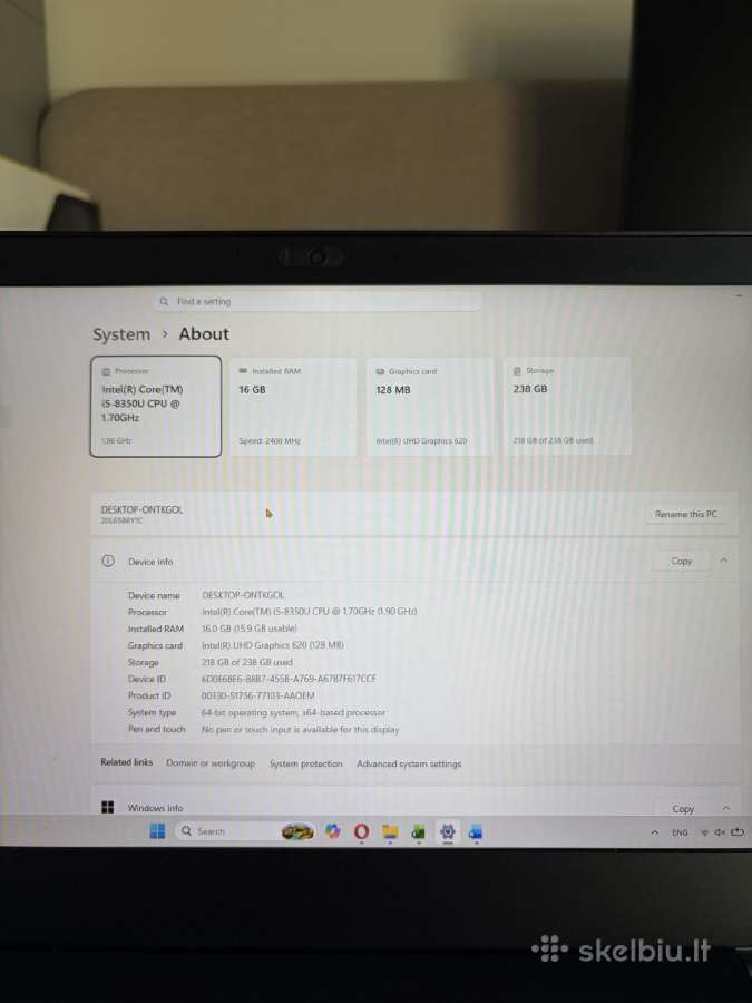 Puikios būklės Lenovo Thinkpad T480 - nuotraukos Nr. 5