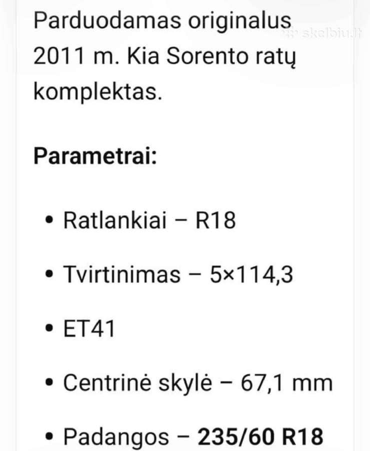 Kia Sorento2011 ratlankiai su M+s padangomis - nuotraukos Nr. 6