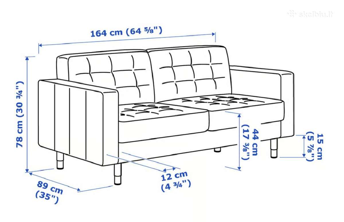 Ikea Landskrona dvivietė sofa - nuotraukos Nr. 3