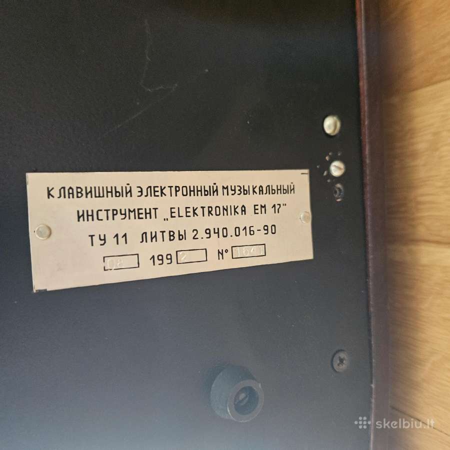 Elektronika Venta em17 sintezatorius - nuotraukos Nr. 2