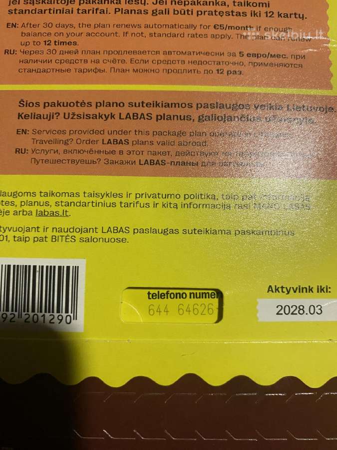 Gražūs telefonu numeriai - nuotraukos Nr. 4