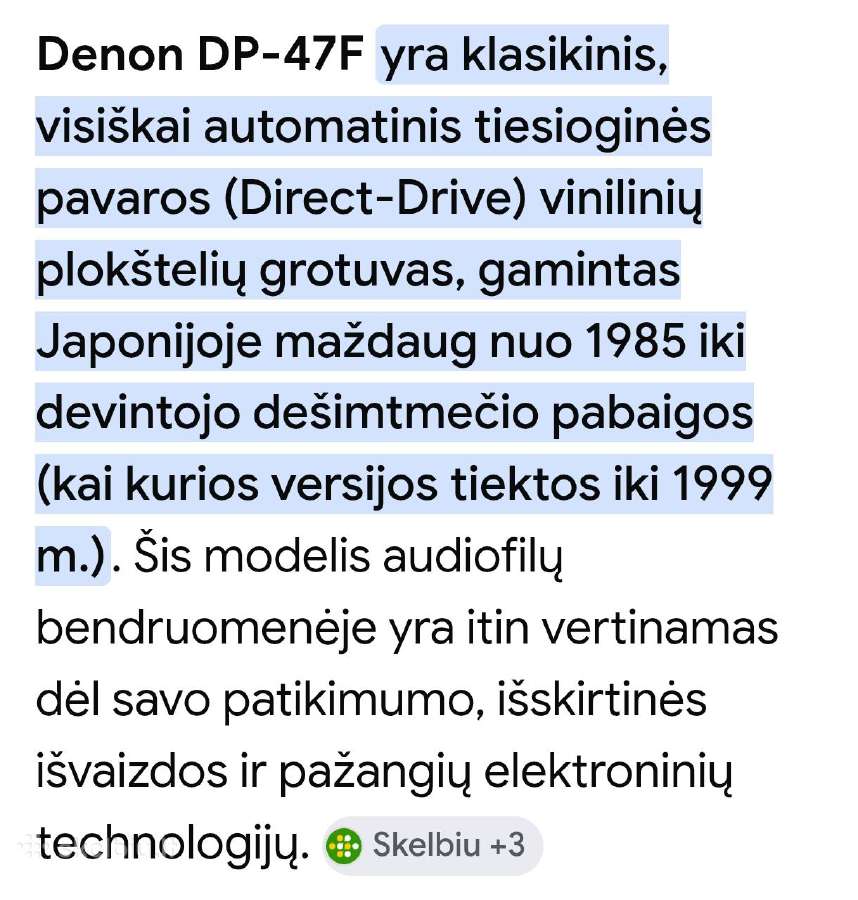 Denon Dp-47f plokštelių grotuvas - nuotraukos Nr. 15