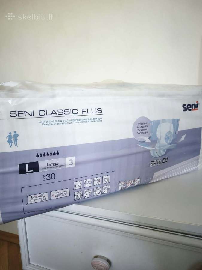 Seni Classic Plus L–suaugusiųjų sauskelnės,30vnt - nuotraukos Nr. 5