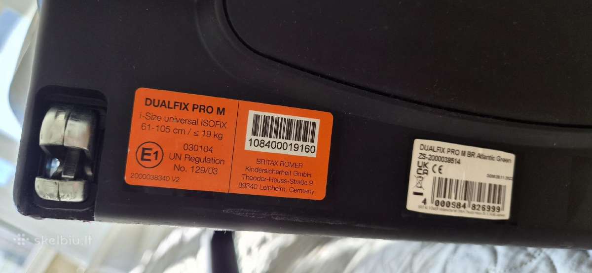 Britax dualfix pro M kėdutė - nuotraukos Nr. 8