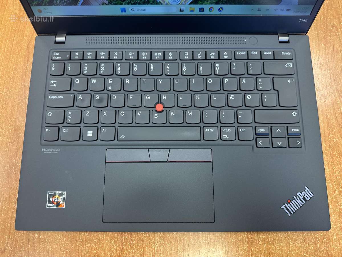 Lenovo Thinkpad T14s Gen 2 Ryzen 7/512gb/32gb - nuotraukos Nr. 3