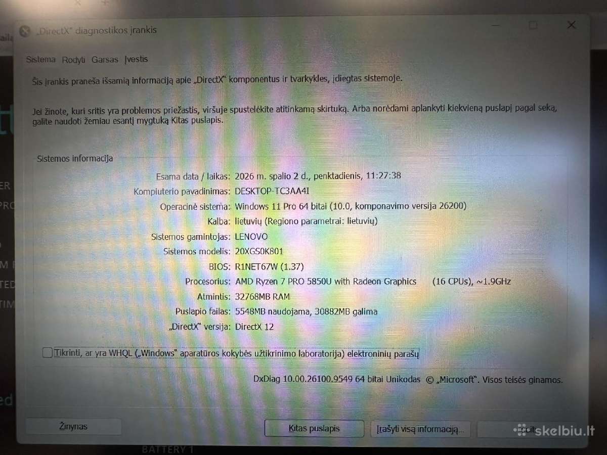 Lenovo Thinkpad T14s Gen 2 Ryzen 7/512gb/32gb - nuotraukos Nr. 4