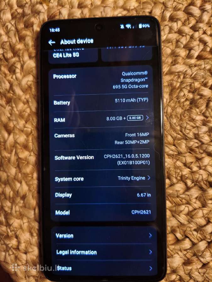 Oneplus Nord Ce4 Lite 5G - nuotraukos Nr. 6