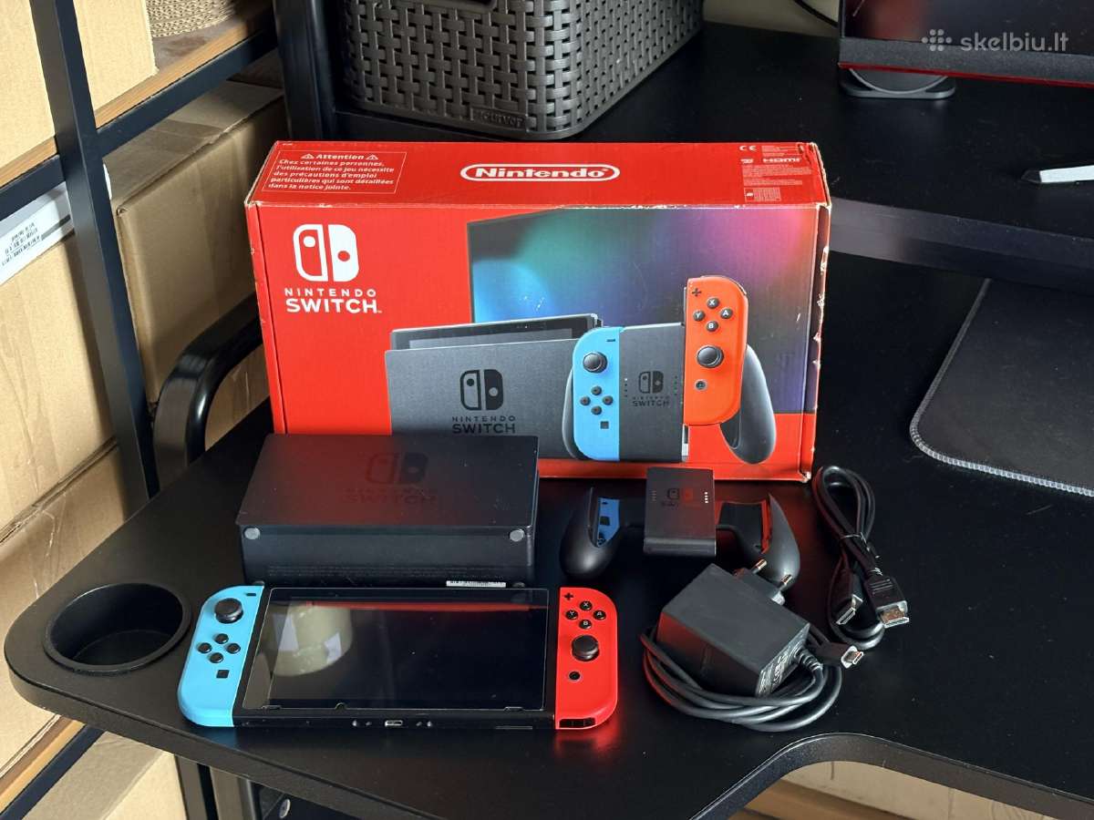 Apynaujis Nintendo Switch V2 32gb Neon Blue & Red - nuotraukos Nr. 2