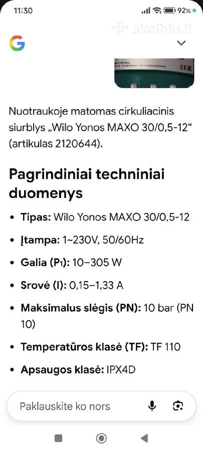 Cirkuliacinis siurblys. Naujas - nuotraukos Nr. 4