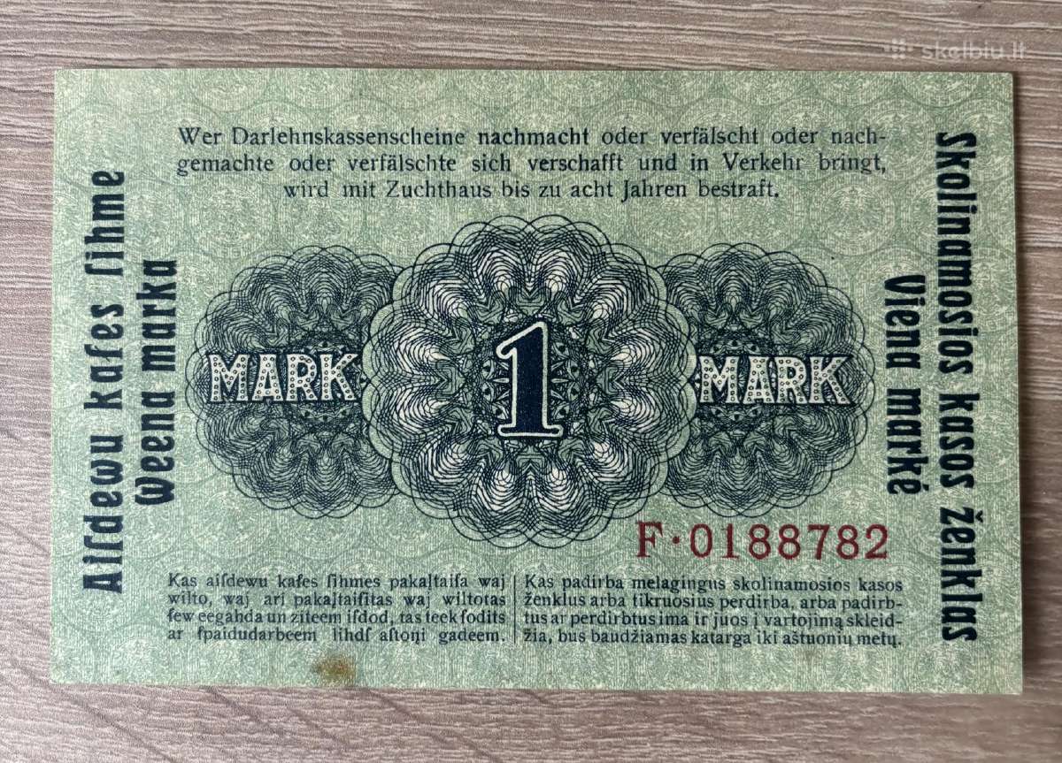 1918 m. 1 Vokietijos markė - nuotraukos Nr. 2