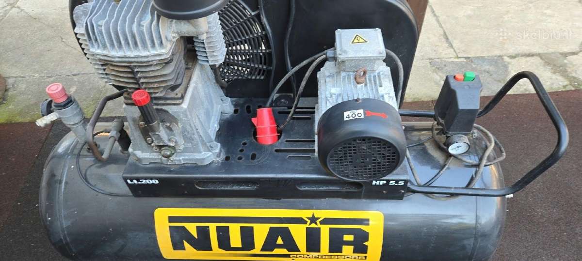 Oro kompresorius Nuair 200l - nuotraukos Nr. 7