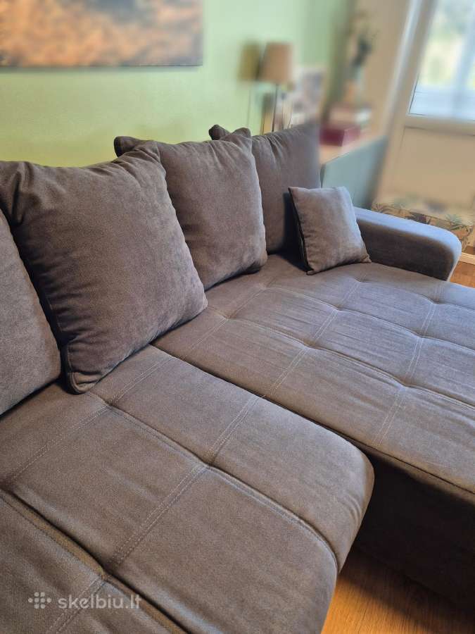 Pilka sofa/lova/kampas - nuotraukos Nr. 3