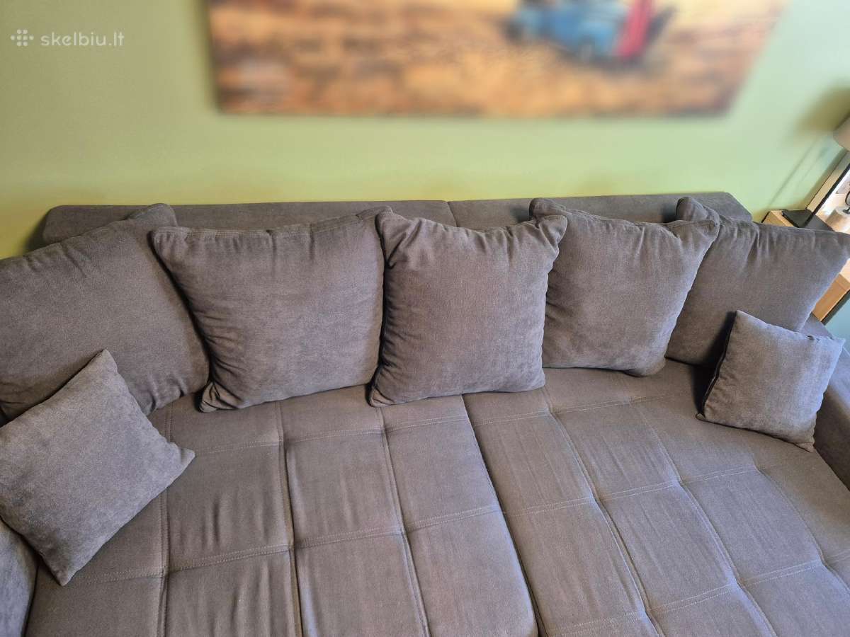 Pilka sofa/lova/kampas - nuotraukos Nr. 4