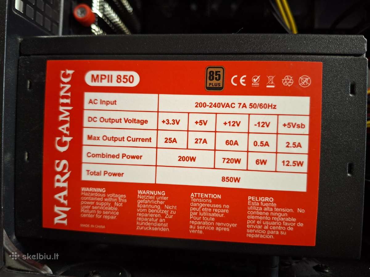 Žaidimų kompiuteris i7-8700k, gtx 1070 8g - nuotraukos Nr. 7