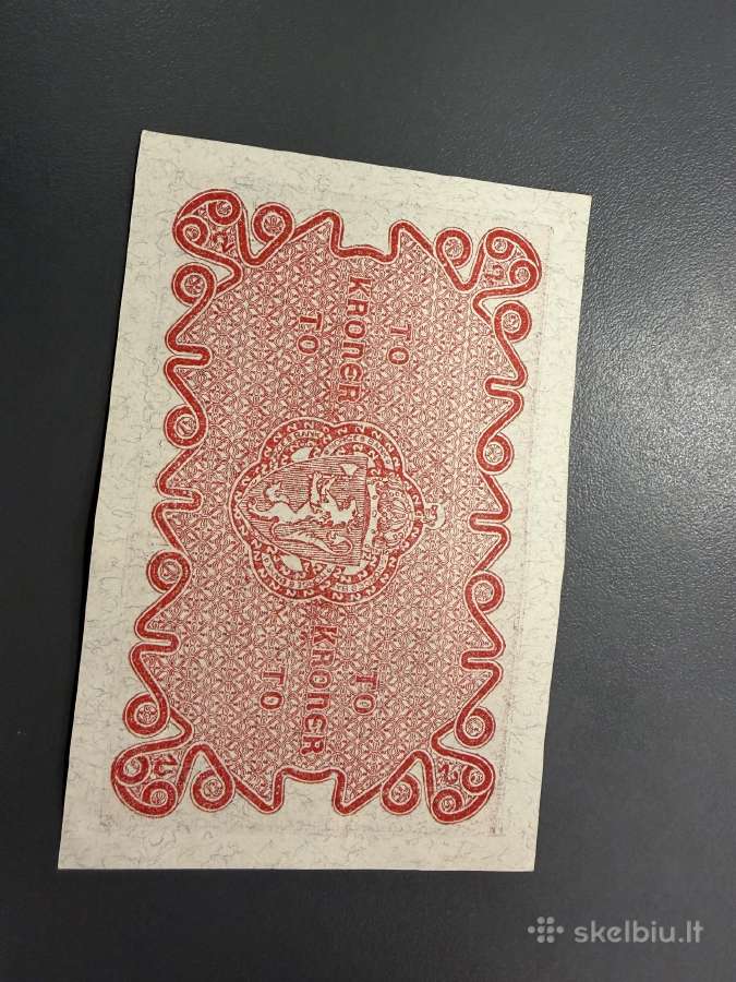 1918 m. Norvegija 2 Kroner Norges Bank Banknotas - nuotraukos Nr. 2