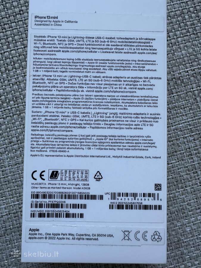 iPhone 13 mini 128gb - nuotraukos Nr. 9