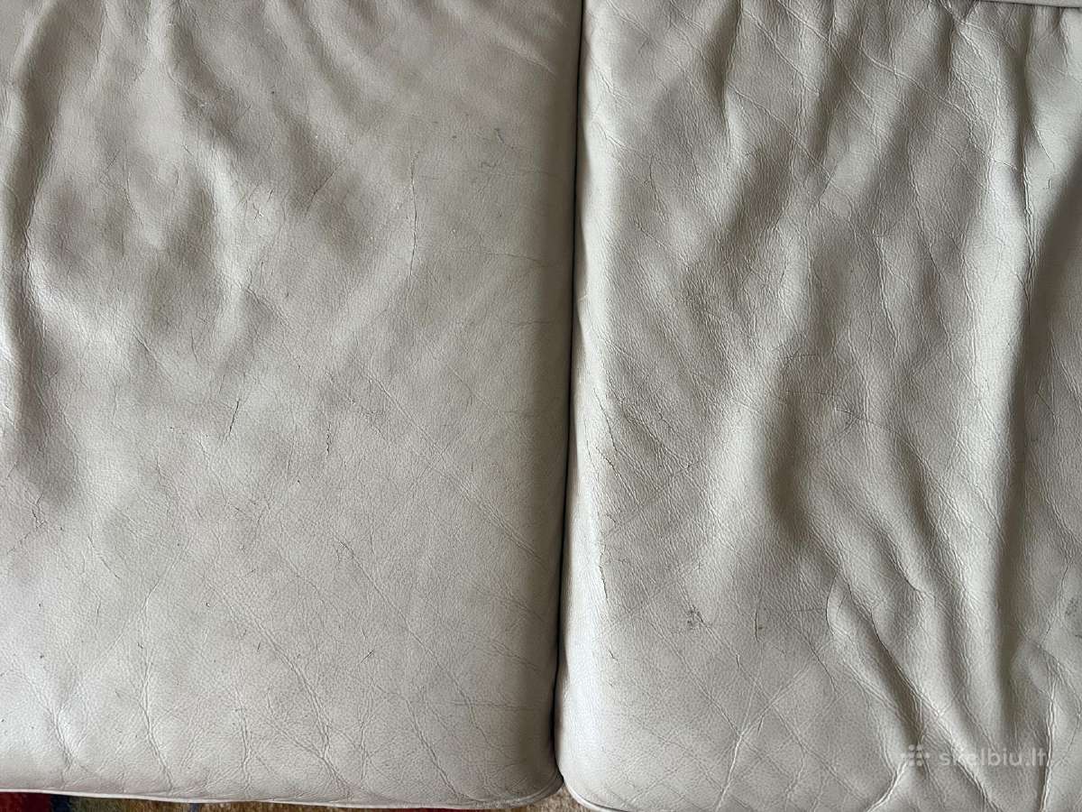 Natūralios odos sofa - nuotraukos Nr. 4