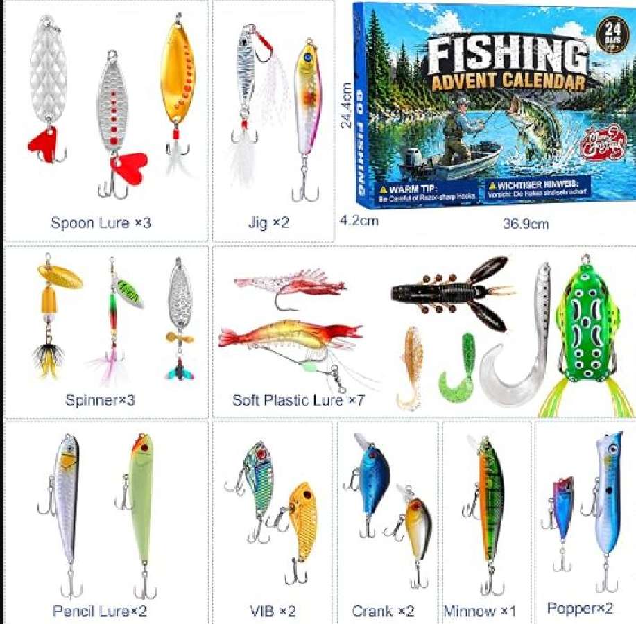 Advento kalendorius žvejui, 24 vnt masalų - nuotraukos Nr. 3