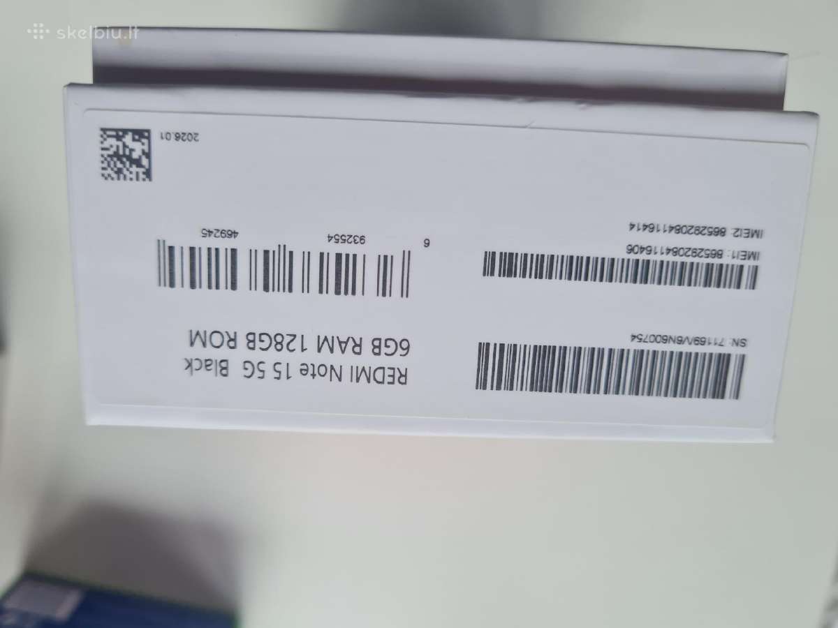 Redmi Note 15 5 G 128 GB Naujas - nuotraukos Nr. 5