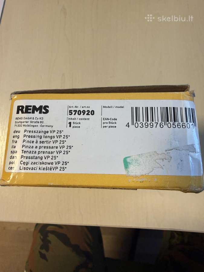 Rems standartine uzspaudimo galvute Vp 25 nauja - nuotraukos Nr. 2