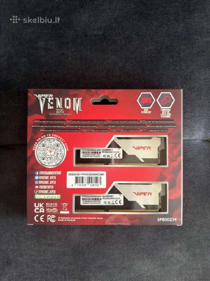 Patriot Viper Venom 32gb Ddr5 6000mt/s Cl30 - nuotraukos Nr. 2