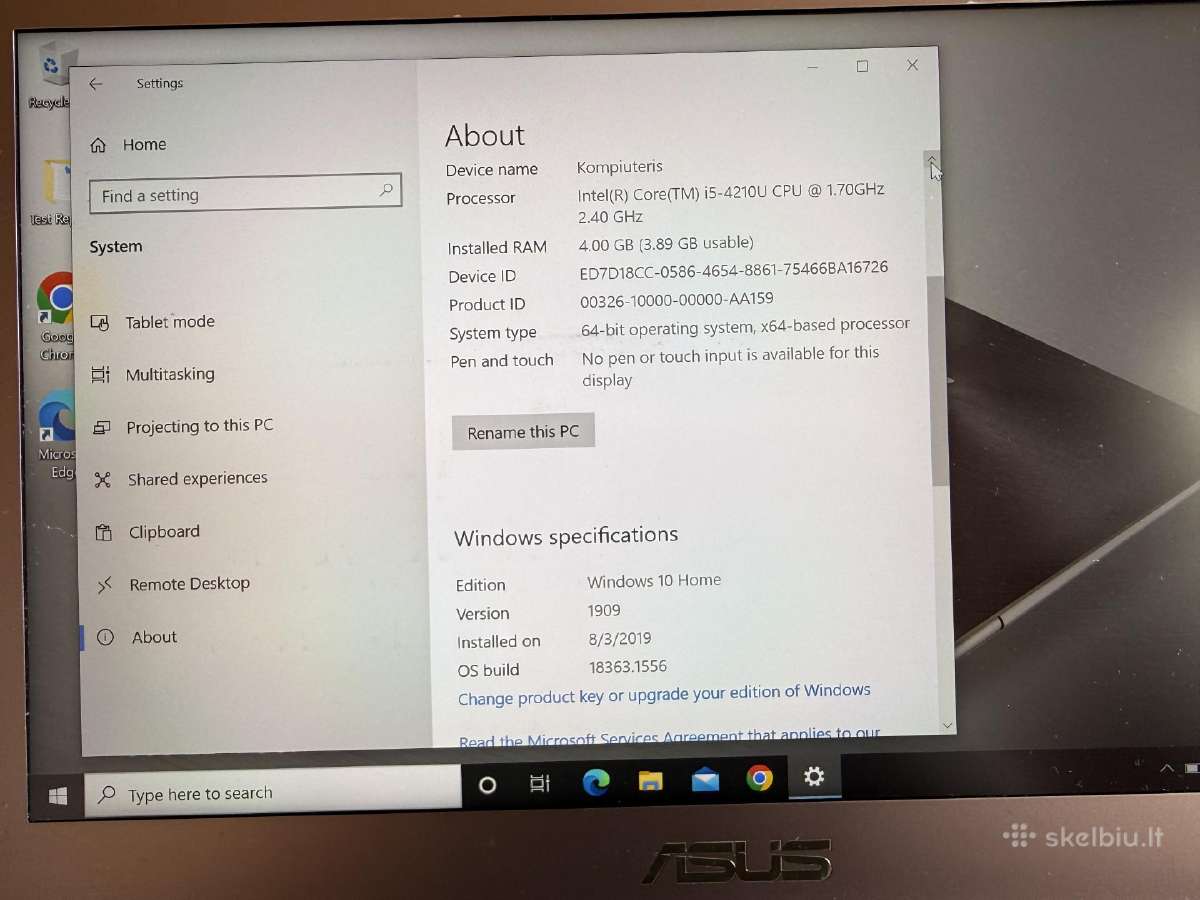 Parduodu Asus Zenbook Ux303l - nuotraukos Nr. 3