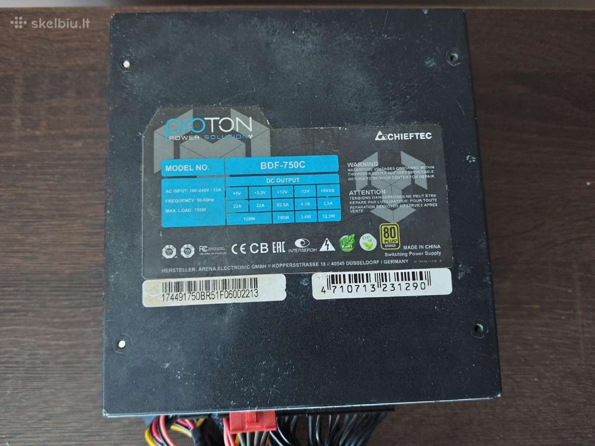 Chieftec Proton Bdf-750c 750 W - nuotraukos Nr. 3