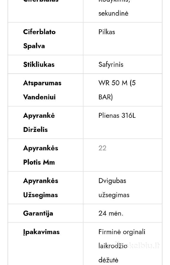Vhriskas laikrodis Hamilton - nuotraukos Nr. 12