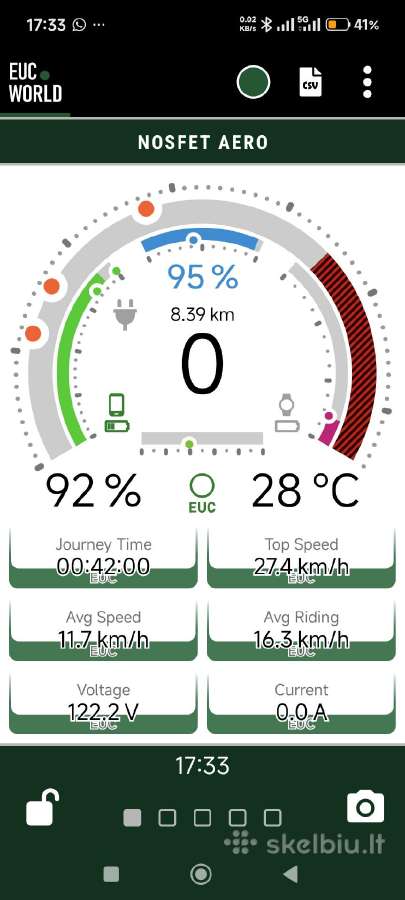 Elektrinis vienaratis Nosfet Aero - nuotraukos Nr. 9