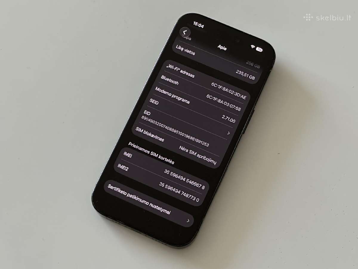 Parduodu iPhone 16 Pro Black Titanium 256gb Esim - nuotraukos Nr. 4