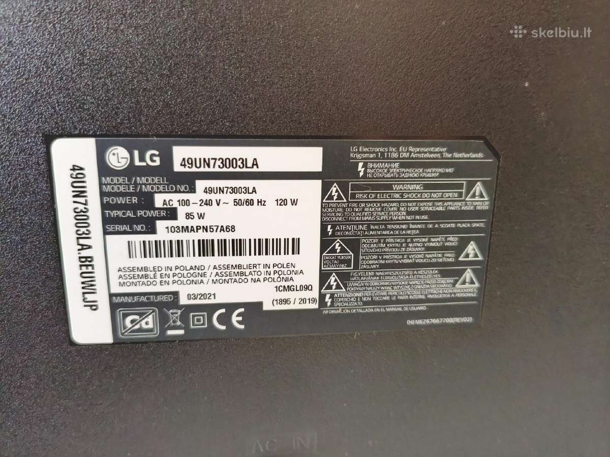 LG 49" 124cm Smart 4k Uhd Wi-fi - nuotraukos Nr. 12