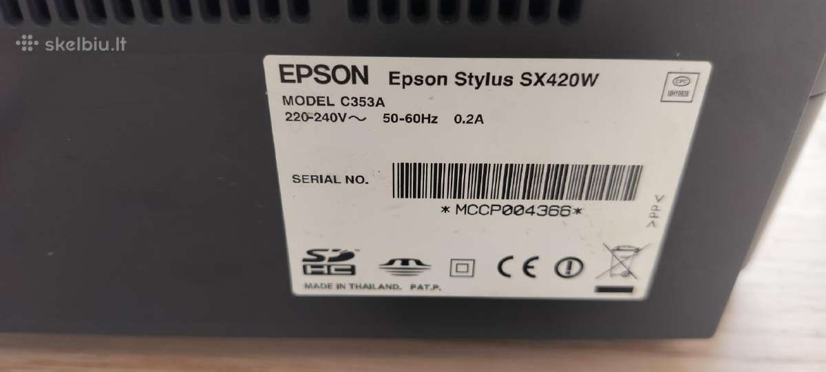Epson Stylus Sx420w. WiFi,naujos kasetės. - nuotraukos Nr. 5