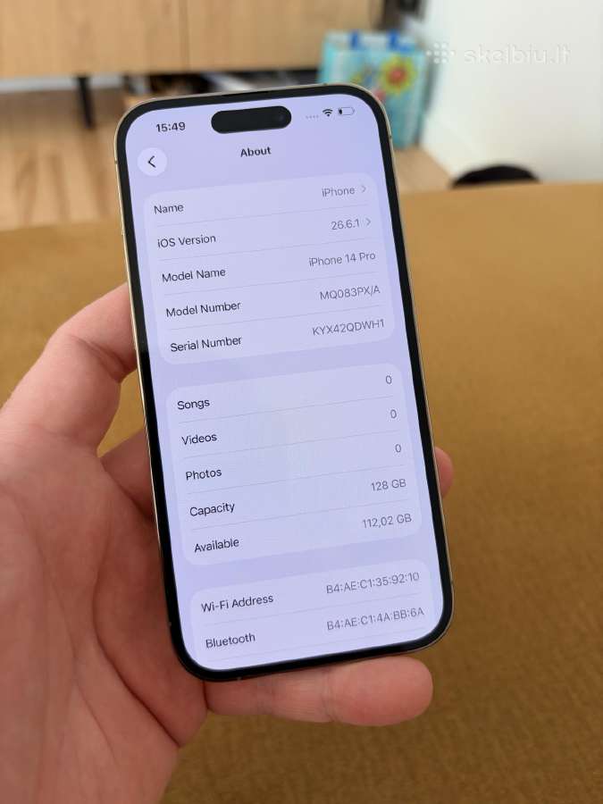 Idealus! Apple iPhone 14 Pro, 128gb Gold - nuotraukos Nr. 8