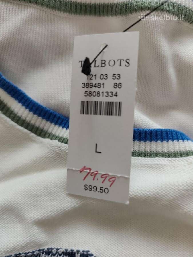 Naujas Talbots trumparankovis megztukas, L dydis - nuotraukos Nr. 7
